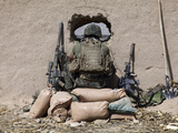 A U.S. Marine Sniper Observes His Sector at a Patrol Base Near Sangin, Afghanistan Photographic Print by  Stocktrek Images