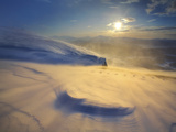 A Blizzard on Toviktinden Mountain in Troms County, Norway Photographic Print by  Stocktrek Images