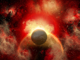 Artist' Concept Illustrating the Explosion of a Supernova Photographic Print by  Stocktrek Images