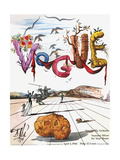 Vogue Cover - April 1944 Giclée-tryk af Salvador Dali Vogue Cover - April 1944 Giclée-tryk af Salvador Dali