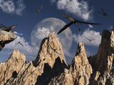 Eudimorphodon's of the Late Triassic Period Photographie par  Stocktrek Images