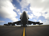 A U.S. Air Force Maintenance Crew Performs Post Flight Checks on a B-52 Stratofortress Photographic Print by  Stocktrek Images