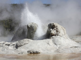 Grotto Geyser Eruption, Upper Geyser Basin Geothermal Area, Yellowstone National Park Photographic Print by  Stocktrek Images