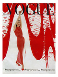 Vogue Cover - December 1958 Lámina giclée de primera calidad por William Bell