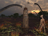 Artist's Concept of a Reptoid Race Whom Co-Existed Alongside the Dinosaurs Lámina fotográfica por Stocktrek Images Artist's Concept of a Reptoid Race Whom Co-Existed Alongside the Dinosaurs Lámina fotográfica por Stocktrek Images