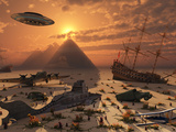 The Mysterious Bermuda Triangle Where Aircraft and Vessels Vanish Lámina fotográfica por Stocktrek Images