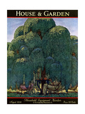 House & Garden Cover - August 1930 Giclee-trykk av Pierre Brissaud