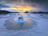 A Frozen Fjord That Is Part of Tjeldsundet in Troms County, Norway Photographic Print by  Stocktrek Images