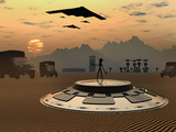 Alien Landings are a Common Occurrence in the Infamous Area 51 Lámina fotográfica por Stocktrek Images Alien Landings are a Common Occurrence in the Infamous Area 51 Lámina fotográfica por Stocktrek Images