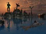 Artist's Concept of a Dimensional Time Warp Where Objects Disappear Photographic Print by  Stocktrek Images