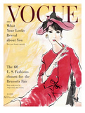 Vogue Cover - April 1958 Giclee-trykk av René R. Bouché Vogue Cover - April 1958 Giclee-trykk av René R. Bouché