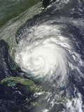 Satellite View of Hurricane Irene over the Bahamas. Photographic Print by  Stocktrek Images