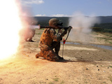 An Assaultman Fires a Rocket Propelled Grenade Photographic Print by  Stocktrek Images