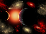Artist's Concept of the Cosmic Wonders of the Universe Photographic Print by  Stocktrek Images