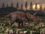 Artist's Concept of Triceratops Photographic Print by  Stocktrek Images