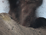 Strombolian Eruption of Stromboli Volcano Producing Ash Cloud, Volcanic Bombs and Lava, Italy Photographic Print by  Stocktrek Images