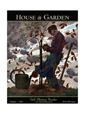 House & Garden Cover - October 1929 Giclee-trykk av Pierre Brissaud