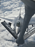 An F-16 from Colorado Air National Guard Refuels from a U.S. Air Force Kc-135 Stratotanker Photographic Print by  Stocktrek Images