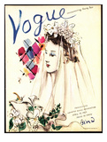 Vogue Cover - April 1937 Giclee-trykk av Christian Berard
