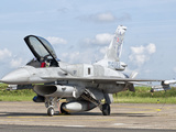 A Polish Air Force F-16 Block 52 at Cambrai Air Base, France Photographic Print by  Stocktrek Images