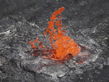 Lava Bubble Bursting Through Crust of Active Lava Lake, Erta Ale Volcano, Danakil Depression Photographic Print by  Stocktrek Images