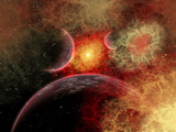 Artist' Concept Illustrating the Stellar Explosion of a Supernova Photographic Print by  Stocktrek Images