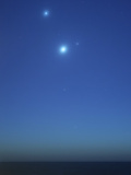 Conjunction of Jupiter, Venus and Mercury Photographic Print by  Stocktrek Images