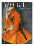 Vogue Cover - October 1947 Giclee-trykk av René R. Bouché Vogue Cover - October 1947 Giclee-trykk av René R. Bouché