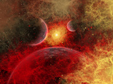 Artist' Concept Illustrating the Stellar Explosion of a Supernova Photographic Print by  Stocktrek Images