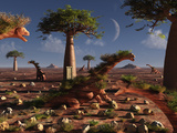 Dinosaur Sculpture Park with Life-Size Dinosaurs Carved Out of Rock Lámina fotográfica por Stocktrek Images Dinosaur Sculpture Park with Life-Size Dinosaurs Carved Out of Rock Lámina fotográfica por Stocktrek Images