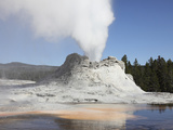 Castle Geyser Steam Phase, Upper Geyser Basin Geothermal Area, Yellowstone National Park, Wyoming Photographic Print by  Stocktrek Images