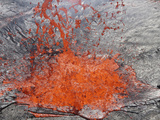 Lava Bubble Bursting Through Crust of Active Lava Lake, Erta Ale Volcano, Danakil Depression Photographic Print by  Stocktrek Images