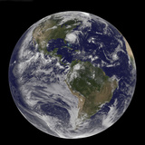 Full Earth with Hurricane Irene Visible on the United States East Coast Photographic Print by  Stocktrek Images