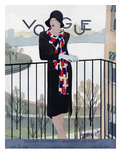 Vogue Cover - September 1928 Gicleetryck av Pierre Mourgue Vogue Cover - September 1928 Gicleetryck av Pierre Mourgue