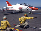 A Shooter Signlas the Launch of a T-45A Goshawk Trainer Aircraft Photographic Print by  Stocktrek Images