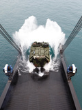 Amphibious Assault Vehicles Disembark from USNS 1st LT Jack Lummus Photographic Print by  Stocktrek Images