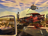 Androids and Probes Examine the Remains of the Past Photographic Print by  Stocktrek Images