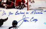 Jim Craig Autographed "Do You Believe in Miracles " 1980 USA Celebration Foto