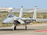 A U.S. Air Force F-15C Eagle on the Flight Line at Gando Air Base, Spain Photographic Print by  Stocktrek Images