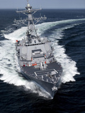 The Pre-Commissioning Unit Jason Dunham Conducts Sea Trials in the Atlantic Ocean Reprodukcja zdjęcia autor Stocktrek Images