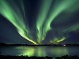 Aurora Borealis over Tjeldsundet in Troms County, Norway Fotografie-Druck von  Stocktrek Images