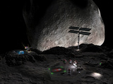 Artist's Concept of a Mining Settlement on the Double Asteroid 90 Antiope Photographic Print by  Stocktrek Images