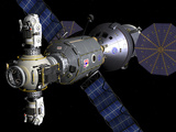 Artist's Concept of a Deep Space Vehicle with Extended Stay Module and Manned Maneuvering Vehicles Photographic Print by  Stocktrek Images