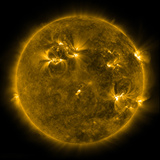 Solar Activity on the Sun Photographic Print by  Stocktrek Images