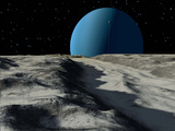Uranus Seen from the Surface of its Moon, Ariel Photographic Print by  Stocktrek Images