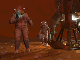 Artist's Concept of Astronauts Exploring the Surface of Saturn's Moon Titan Photographic Print by  Stocktrek Images