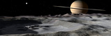 Saturn Seen from the Surface of its Moon, Rhea Photographie par  Stocktrek Images