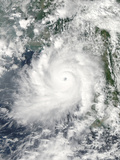 Cyclone Giri Moves Ashore over Burma Photographic Print by  Stocktrek Images