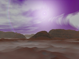 Artist's Concept of the Atmosphere on Pluto Lámina fotográfica por Stocktrek Images Artist's Concept of the Atmosphere on Pluto Lámina fotográfica por Stocktrek Images