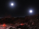 Artist's Concept of the Mizar a Star System Photographic Print by  Stocktrek Images